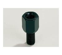 Shin YO Orificio adaptador de espejo M10 derecho en el perno M8 derecho negro, negro