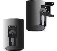 shinar 2 soportes de pared metálicos compatibles con Sonos Era 100 giros hasta 360°, inclinación -70°, rotación +70°, sin tornillos de ajuste máx. 8 kg, color negro