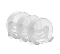 shinar Kit de montaje de pared de metal compatible con TP Link Deco BE23/BE25/BE3600/BE5000 Mesh WiFi 7 System Soporte de ahorro de espacio, color blanco, paquete de 3