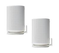 shinar Soporte de Pared de Metal Compatible con Sonos Era 100, Ahorro de Espacio, Soporte para Accesorios Compatible con Era 100 gestión de Cables integrada de 12 kg (2-Pack, Blanco)