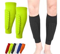 Shinbang Protector 2.0, Shin Defender Shin Guards, Ski Sports Elastic Shin Bang Protetcor with Honeycomb Pads for Kids and Aldult (Green,XL)