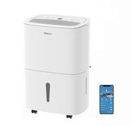 SHINCO WIFI Deshumidificador Portátil 30L/Día, Purificador de Aire, Filtro de Carbón Activado, Temporizador de 24 Horas, Drenaje Continuo, Función de Secado, Blanco