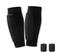 Shindefender Shin Guards, Shindefender Shin Guards Soccer, Set Cover for Sports (Black,M)