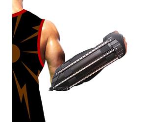Shindn Escudo ligero de autodefensa,El versátil escudo táctico viene con un rompecristales,Herramientas de seguridad para el hogar y el camping (Escudo de brazo derecho negro)