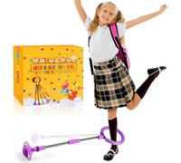 Shine Bola de Salto de Tobillo, Anillo de Saltar Intermitente para niños, Plegable Anillo de Salto Intermitente,Colorida Flash Bola de Salto, LED Saltar Bola para Niños (Púrpura)