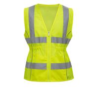 Shine Bright Chaleco de Seguridad para Mujer - Alta Visibilidad con Correas y Bolsillos Reflectantes - Ligero y Fabricado con Materiales Reciclab