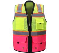 Shine Bright Chaleco de Seguridad para Mujer - Alta Visibilidad con Correas y Bolsillos Reflectantes - Suave, Duradero y Transpirable - ANSI CLAS