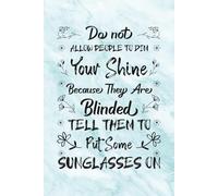 Shine Bright Journal: "Don't Dim Your Light" Empowerment Notebook: Beautiful Turquoise Marble Design | 6x9 Inches