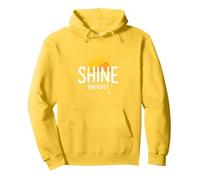 Shine Bright Sun Design Inspirationende Wand Sudadera con Capucha, Unisex para Adultos, Limón, M