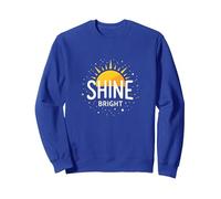 Shine Bright Sun Design Inspirationende Wand Sudadera, Unisex para Adultos, Azul Real, M