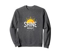 Shine Bright Sun Design Inspirationende Wand Sudadera, Unisex para Adultos, Jaspeado Oscuro, S