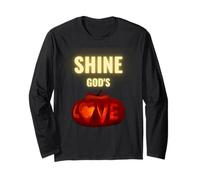 Shine God'S Love Christian Tees Alternativa Halloween Manga Larga