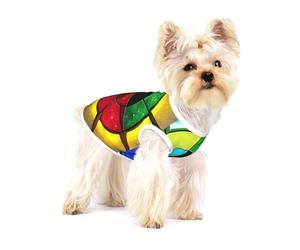 Shine in all directions - Chaleco de algodón con estampado completo para mascotas, ropa para perros y gatos, suave, elástico, transpirable, para mascotas