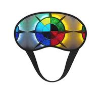 Shine in All Directions - Cómoda máscara de dormir con borde negro satinado para bloquear la luz y dormir reparador