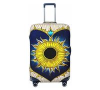 Shine In All Directions - Funda de equipaje de viaje para equipaje de 18 a 32 pulgadas, lavable, resistente a los arañazos, Dibujos animados corazón sol, L