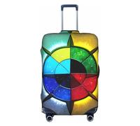 Shine In All Directions - Funda para equipaje lavable, resistente a los arañazos, para equipaje de 18 a 32 pulgadas, Blanco, M