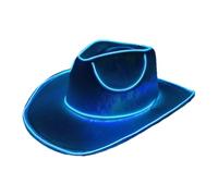 Shine in the Dark Cowboy Hat - Battery operated luminous LED light up party