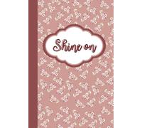 Shine On - Aesthetic Grid Notebook | Minimalist Journal: Soft pastel brown notebook with a delicate floral cover - perfect for notes, planning, and journaling