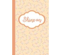 Shine On - Aesthetic Grid Notebook | Minimalist Journal: Soft pastel orange notebook with a delicate floral cover - perfect for notes, planning, and journaling