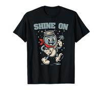 Shine On Banjo Playing Moonshine Jar Cute Banjo Picker Music Camiseta