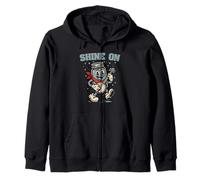 Shine On Banjo Playing Moonshine Jar Cute Banjo Picker Music Sudadera con Capucha