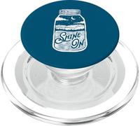 Shine On! Moonshine Lover Jar Design Moon & Mountains PopSockets PopGrip para MagSafe