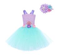 Shine - Vestido de tutú para niña, disfraz de hadas para actuaciones escénicas, vestido de tutú, color rojo, falda de tul rojo, Color lila claro., 2-3 años