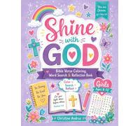 Shine with God: Bible Verse Coloring, Word Search & Reflection Book for Girls Ages 8-12