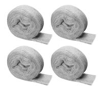 Shineboc 4Pcs Lana de Acero Grado 00 - Ideal para Pulir y Limpiar Madera, Vidrio, Metal y Piedra 16 Metros