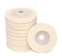 Shineboc Disco de pulido de lana, 10 unidades, amoladora angular de 100 mm (4 pulgadas), accesorio de pulido, amoladora angular para metal, mármol, joyas, plásticos, muebles, coches