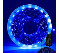 ShineBurky Tira LED 5 Metros Azul, 12V Luces LED 300LEDs SMD5050