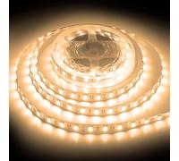 ShineBurky Tira LED 5 Metros Blanco Cálido, 12V Luces LED 300LEDs SMD5050