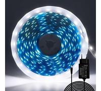 ShineBurky Tira LED 5 Metros Blanco Frío, 12V Luces LED 300LEDs SMD5050
