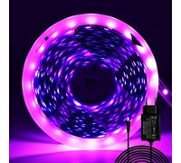 ShineBurky Tira LED 5 Metros Rosa, 12V Luces LED 300LEDs SMD5050