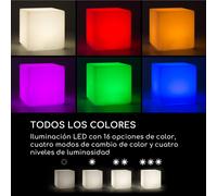 Blumfeldt Shinecube XL cubo luminoso 40x40x40cm 16 colores LED 4 modos de luz blanco