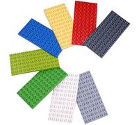 shineFinder Placa de construcción grande, 8 unidades, placa base grande, compatible con grandes bloques de construcción de todas las marcas líderes, 19,1 x 9,5 cm