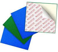 shineFinder Tablero de construcción, 25.5 * 25.5 cm, Placa Base para Tirar y Pegar para la Mesa, la Pared, la Caja de Almacenamiento（ 2Verde+2Azul）