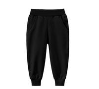 SHINEHUA Jogging Niño Niño Cintura Elástica Pantalones holgados Cintura Elástica Pantalones anchos con Pierna Recta Cómodo Casual Pantalones Streetwear para Niños, A-le negro, 4-5 Años