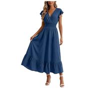 SHINEHUA Vestidos Boda Invitada Largo Mujer Vestido De Cóctel Top Falda De Encaje Columpio Gasa para Vestido Boda Mujer Invitada Dama Honor Elegante Largo Fiesta Formal Invitado Graduación