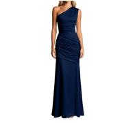 SHINEHUA Vestidos De Boda Invitada Vestido Largo De Ceremonia para Mujer Tul Elástico Cuello En V Vestido Graduación Dama Honor Elegante Largo Fiesta Formal Invitado Boda Graduación