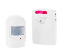 Shinekoo Alarma de alarma con sensor de movimiento para entrada, dispositivo de seguridad inalámbrico, impermeable, detector de sensor de movimiento PIR, para interiores y exteriores, recordatorio de