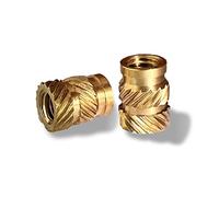 ShineNow Inserciones roscadas de latón para piezas de plástico impresas M4 Long 50pcs