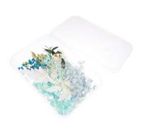 SHINEOFI 1 Caja Material para Repujado de Flores Secas Material de Flores Secas Naturales Azul para Manualidades y Decoración de Fiestas