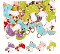 SHINEOFI 1 Juego Colgante De Hongo Colgante De Aleación Accesorio Diy Hongos Lindos Dijes Para Hacer Joyas Joyería De Bricolaje Haciendo Encantos Adorno Decorativo De Setas 50 Piezas