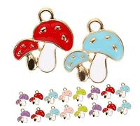 SHINEOFI 1 Juego Colgante De Hongo Con Cuentas Pop Luz De Hongo Llavero Con Forma De Hongo Lámpara De Hongo Anillo Decoración De Hongos Collar De Conchas Joyería De Cuentas 50 piezas