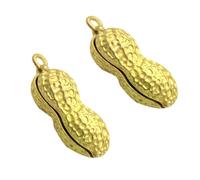 SHINEOFI 1 Juego Colgante De Maní Artificial Encantos Billetera Llavero De Coche Largo Oro Decoración Collar De Cuentas Coche Llaveros Equipo Collar De Maní Alfiler Golden Cobre 2 Piezas