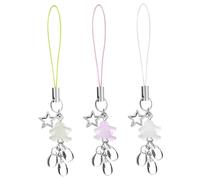 SHINEOFI 1 Juego Cuerda Para Teléfono Con Colgante De Medusa Correa De Muñeca Para Móviles Pulsera Y Elegante Para Claves Y Mochilas 3 Piezas
