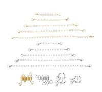 SHINEOFI 1 juego de cierres para collares: cierre deslizante con conector para múltiples collares y cierres, conector multihebra para mujer con extensor de cadena para pulsera.