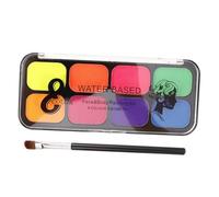SHINEOFI 1 Juego Pintura de color de la cara agua facial cuadro pigmento pintura de acuarela hecha a mano pintura de acuarela iridiscente kits de pintura de la cara face painting kit