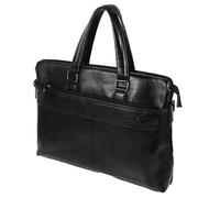 SHINEOFI 1 Pieza Maletín de Cuero PU Negro para Laptop Bolsa de Negocios Portátil con Bandolera para Organizar y Accesorios